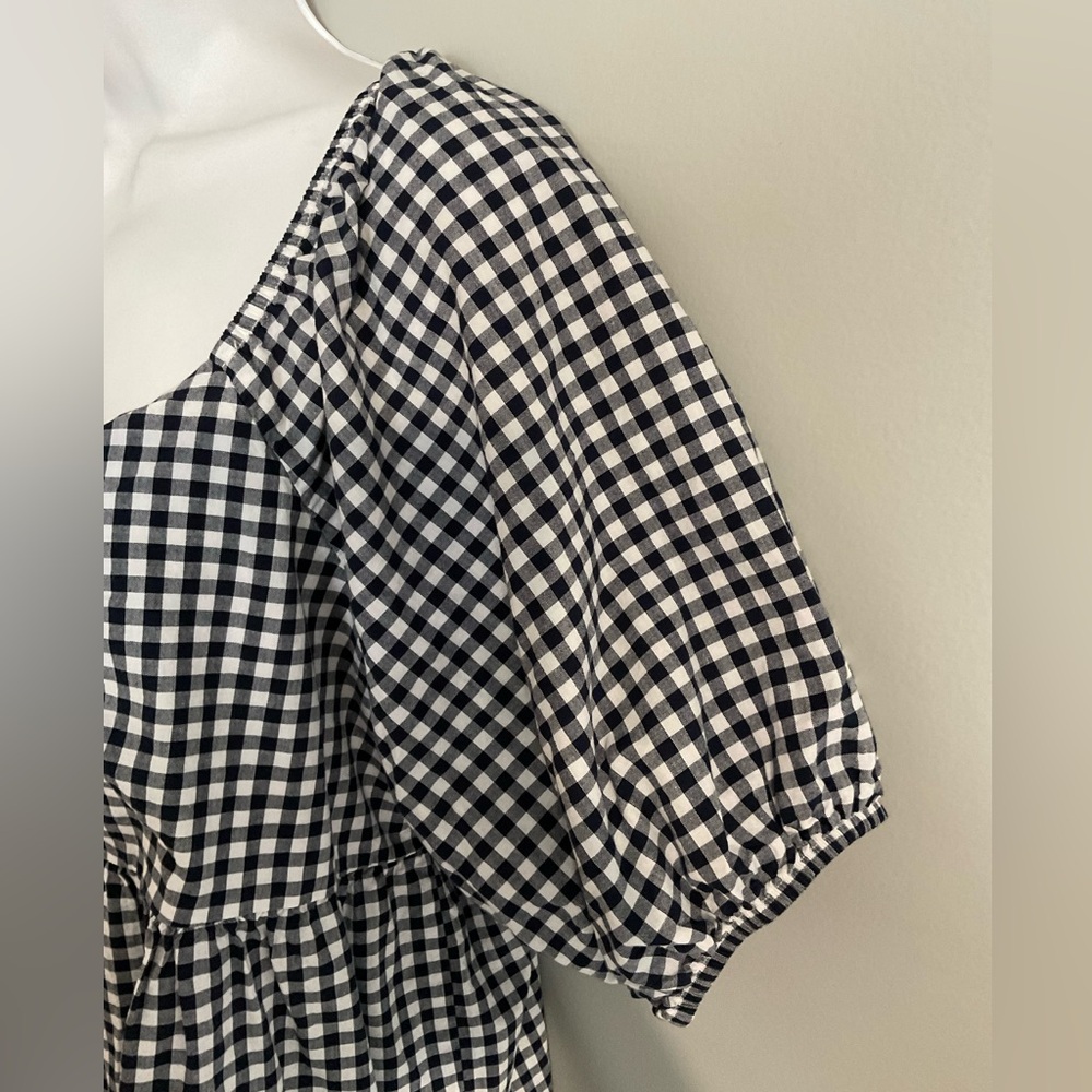 Terra & Sky navy and white babydoll top. Size 0X/14W - Picture 3 of 6